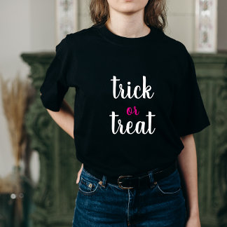 モダンスクリプト トリック オア トリート ハロウィン レディースTシャツ トライブレンドTシャツ