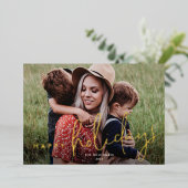 モダンスクリプト ハッピーホリデーズ フォト 箔シーズンカード (立ち正面)