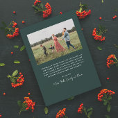 モダンスクリプト ハッピーホリデー シンプルフォト シーズンカード