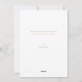 モダンスクリプト　ハッピー ホリデー　ファミリー　フォト　ホリデー シーズンカード (裏面)