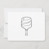 モダンスクリプト ピックルボール ブライダルシャワー サンキューカード (裏面)