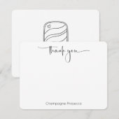 モダンスクリプト ピックルボール ブライダルシャワー サンキューカード (正面/裏面)