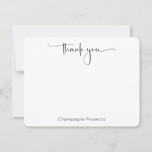 モダンスクリプト ピックルボール ブライダルシャワー サンキューカード (正面)