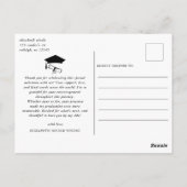 モダンスクリプト フォトアーチ 卒業 ありがとう ポストカード (裏面)