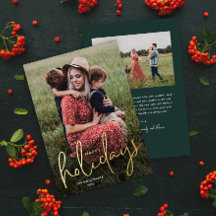 モダンスクリプト フォト ハッピー ホリデーズ