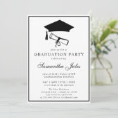 モダンスクリプト フォト 卒業パーティー 招待状 (スタンド正面)
