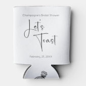 モダンスクリプト ブライダルシャワー お祝いしよう 缶クーラー (正面)