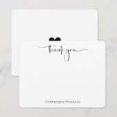 モダンスクリプト ブライダルシャワー サンキューカード (正面/裏面)