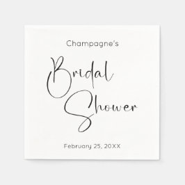 モダンスクリプト ブライダルシャワー スタンダードカクテルナプキン