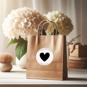 モダンスクリプト ブライダルシャワー ハート ラウンドシール