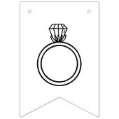 モダンスクリプト ブライダルシャワー バンティングフラッグ (第2の旗)