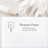 モダンスクリプト ブライダルシャワー ピックルボール 住所ラベル ラベル (インサイチュ)