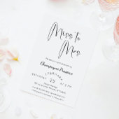 モダンスクリプト ブライダルシャワー ミス トゥ ミセス 招待状