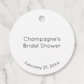 モダンスクリプト ブライダルシャワー 彼女は結婚する フェイバータグ (裏面)