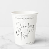モダンスクリプト ブライダルシャワー 彼女は結婚する 紙コップ (裏面)