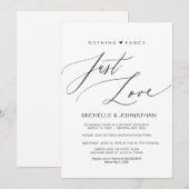 モダンスクリプト ブラック 結婚式前撮り・披露宴 招待状 (正面/裏面)