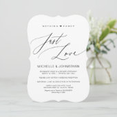 モダンスクリプト ブラック 結婚式挙式のみの披露宴 招待状 (スタンド正面)