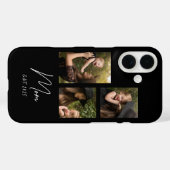 モダンスクリプト ブラック 3枚の写真 ママになった記念 Case-Mate iPhoneケース (裏面 (横))