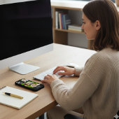 モダンスクリプト ブラック 3枚の写真 ママになった Case-Mate iPhoneケース