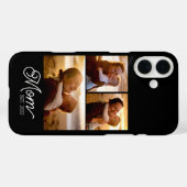 モダンスクリプト ブラック 3枚の写真 ママになりました Case-Mate iPhoneケース (裏面 (横))