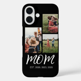 モダンスクリプト ブラック 3枚の写真 ママになりました iPhone 16ケース