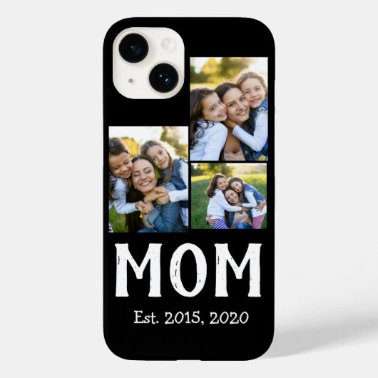 モダンスクリプト ブラック 3枚の写真 ママになりました Case-Mate iPhoneケース (裏面)