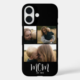 モダンスクリプト ブラック 3枚の写真 ママになりました iPhone 16ケース