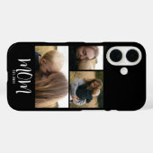 モダンスクリプト ブラック 3枚の写真 ママになりました Case-Mate iPhoneケース (裏面 (横))