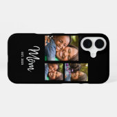 モダンスクリプト ブラック 3枚の写真 Mom Established iPhone 16ケース (裏面横)