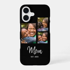 モダンスクリプト ブラック 3枚の写真 Mom Established iPhone 16ケース