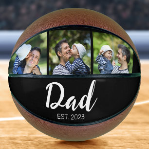 モダンスクリプト ブラック 3枚 写真 Dad Established バスケットボール