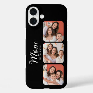 モダンスクリプト ブラック 3 写真 ママになりました iPhone 16 PLUSケース