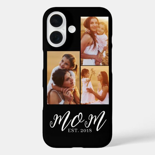 モダンスクリプト ブラック 3 写真 ママになりました Case-Mate iPhoneケース (裏面)
