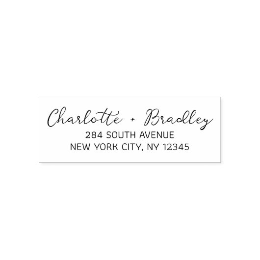 モダンスクリプト プロフェッショナル パーソナル 返信住所 セルフインキングスタンプ (デザイン)