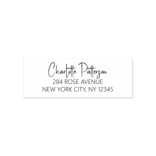 モダンスクリプト プロフェッショナル パーソナル 返信住所 セルフインキングスタンプ (デザイン)