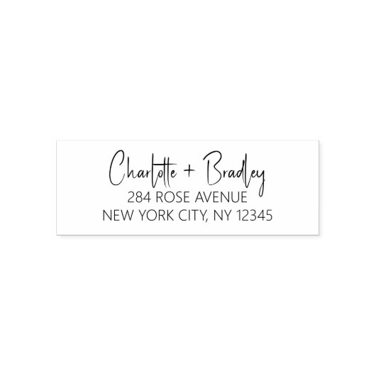 モダンスクリプト プロフェッショナル パーソナル 返信住所 セルフインキングスタンプ (デザイン)