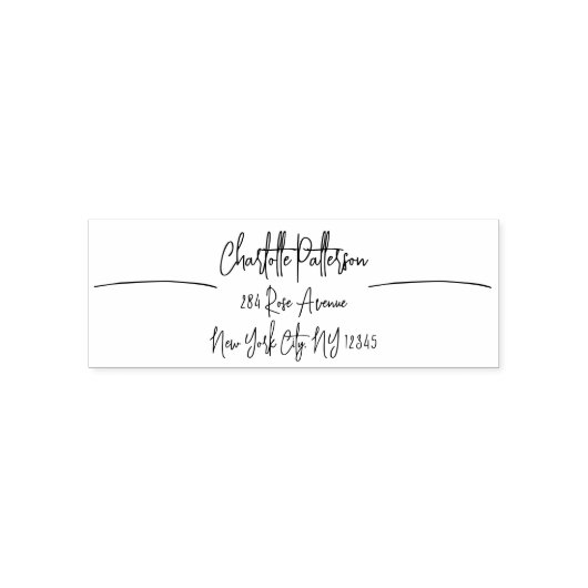 モダンスクリプト プロフェッショナル パーソナル 返信住所 セルフインキングスタンプ (デザイン)