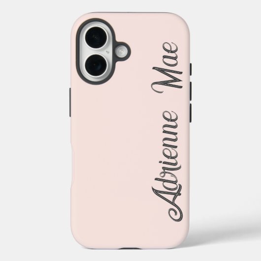 モダンスクリプト ベイビーピンク ブルッシュ Case-Mate iPhoneケース (裏面)