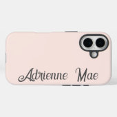 モダンスクリプト ベイビーピンク ブルッシュ Case-Mate iPhoneケース (裏面 (横))