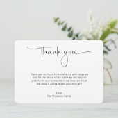 モダンスクリプト ベビーシャワー お礼カード 招待状 (スタンド正面)