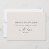 モダンスクリプト ボーホー ブライズシャワー サンキューカード (裏面)