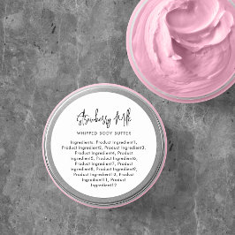 モダンスクリプト ミニマル成分ラベル ラウンドシール