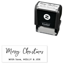 モダンスクリプト メリークリスマス 名前 セルフインキングスタンプ