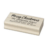 モダンスクリプト メリークリスマス 返信住所 ラバースタンプ (スタンプ)