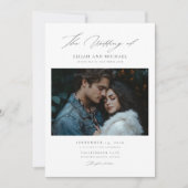 モダンスクリプト ラスティックエレガンス ウェディング招待状 招待状 (正面)