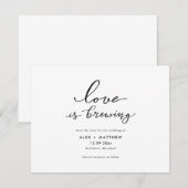 モダンスクリプト ラブ イズ ブリューミン セーブ ザ デート 招待状 (正面/裏面)