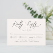 モダンスクリプト 伝統的な結婚式 RSVP (スタンド正面)