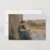 モダンスクリプト 伝統的な結婚式 RSVP (裏面)