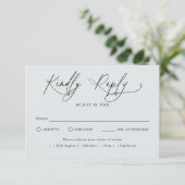 モダンスクリプト 伝統的な結婚式 RSVP (スタンド正面)