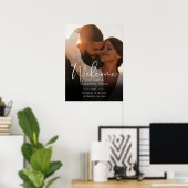 モダンスクリプト 写真 ウェルカムボード 結婚式 ポスター (ホームオフィス)
